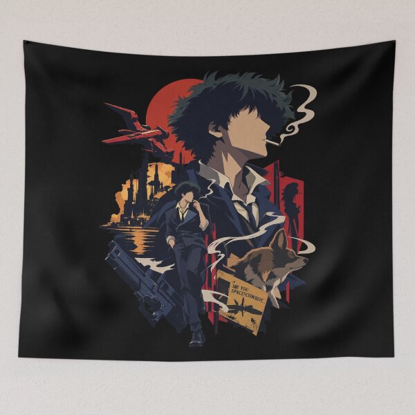 Item preview, Spike Spiegel Silhouette Poster – Cowboy Bebop designed and sold by · GAMING SOUL ·.