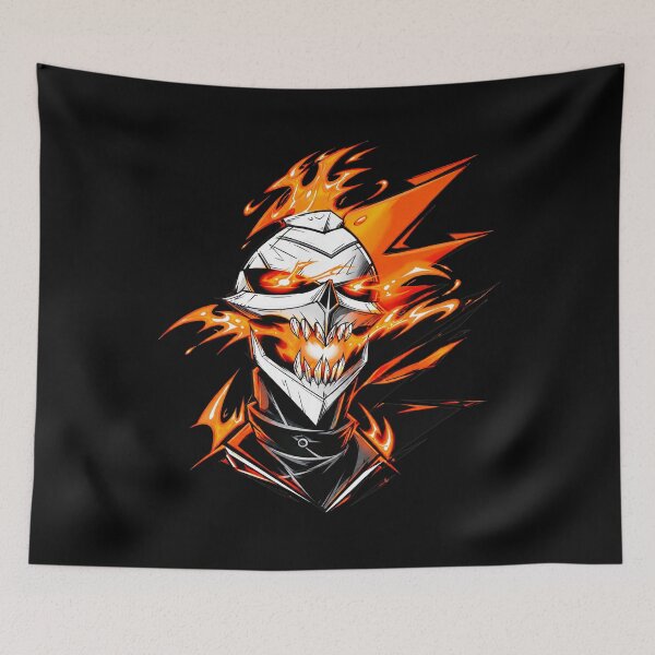 Item preview, Flaming Armored Cyborg Skull Fire Graphic designed and sold by Munib302.