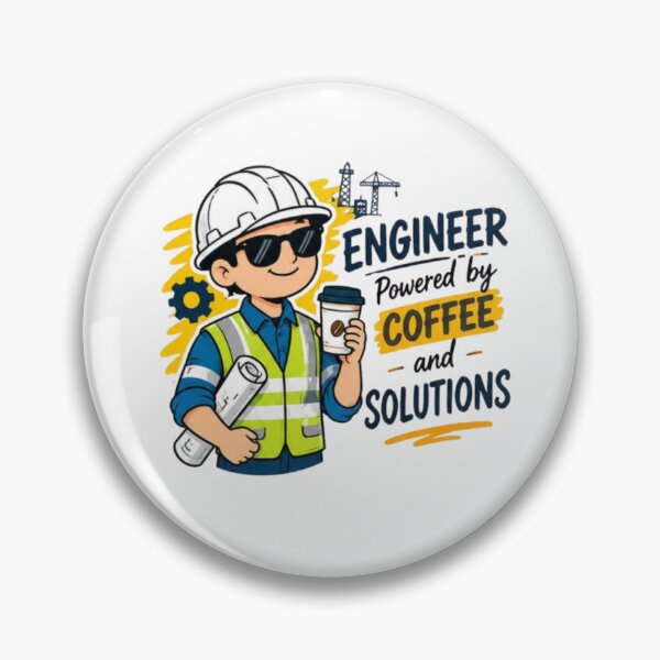 Item preview, Engineer Powered by Coffee – Funny Construction Engineer Design designed and sold by HSE1.