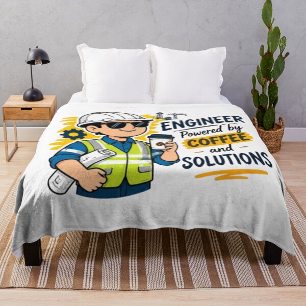 Item preview, Engineer Powered by Coffee – Funny Construction Engineer Design designed and sold by HSE1.