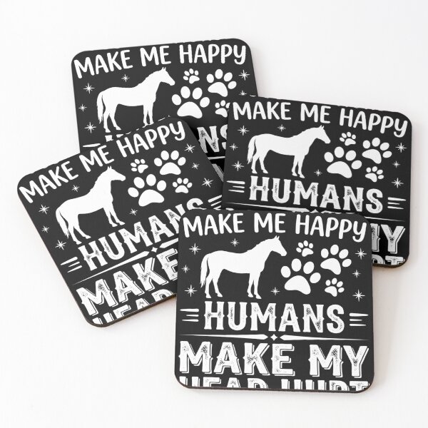 Item preview, Dogs And Horses Make Me Happy Humans Make My Head Hurt Animal Lover Pet Owner Equestrian Canine Equine designed and sold by ZAbiriarto.
