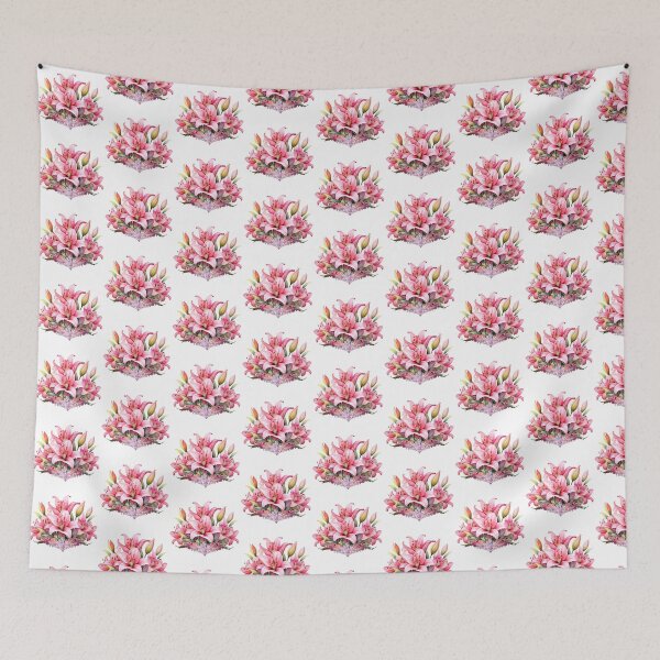 Item preview, Pink Lily Crown | Elegant Floral Aesthetic Art designed and sold by Mandayartstudio.