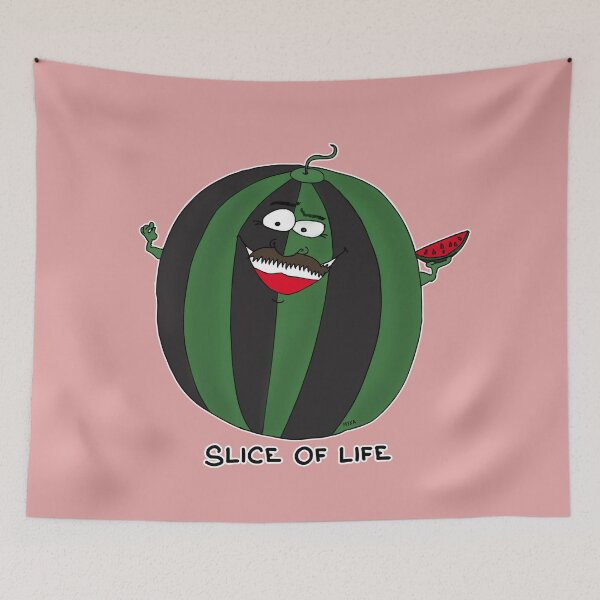 Item preview, Slice Of Life | Funny Watermelon Visual Pun Sticker designed and sold by MyxaART.