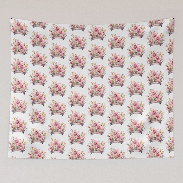 Item preview, Pink Lily Crown | Elegant Floral Aesthetic Art designed and sold by Mandayartstudio.