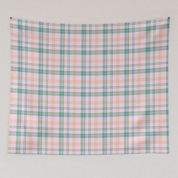 Item preview, Pastel Pink and Teal Spring Plaid designed and sold by Elodie-Motifs.
