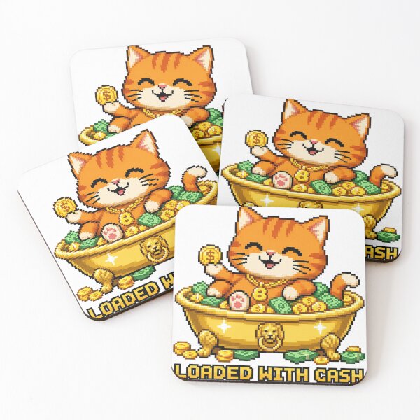 Item preview, Funny Pixel Art Crypto Cat & Office Burnout Memes designed and sold by blairvina9028.