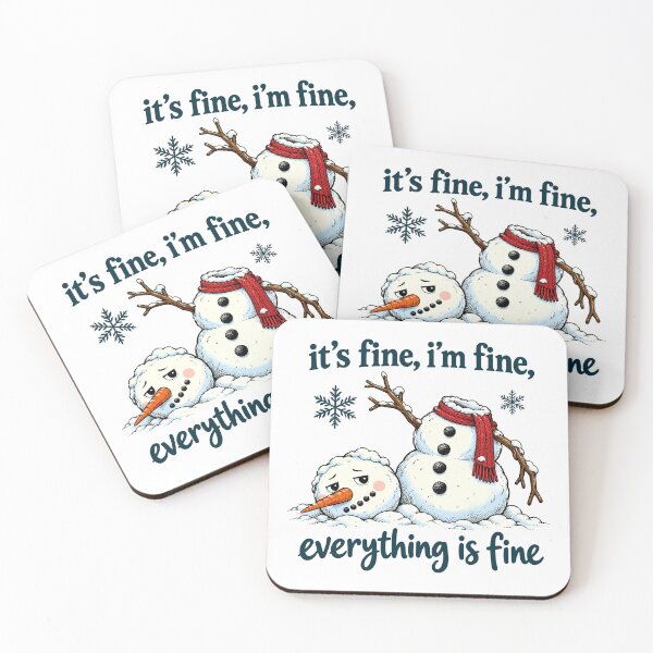 Item preview, It's Fine I'm Fine Funny Snowman Christmas designed and sold by roni-harbor.