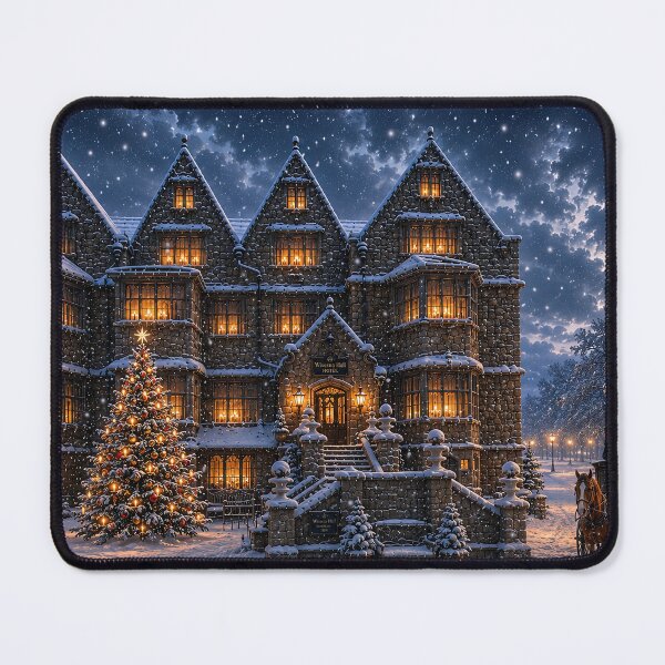 Item preview, Snowy Christmas at the Hall designed and sold by Catchavista.