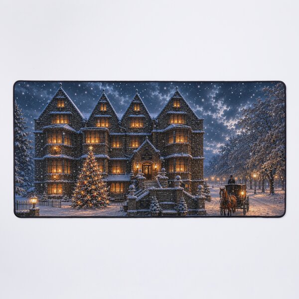 Item preview, Snowy Christmas at the Hall designed and sold by Catchavista.