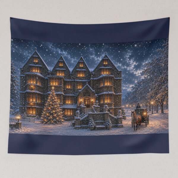 Item preview, Snowy Christmas at the Hall designed and sold by Catchavista.