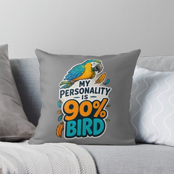 Item preview, My Personality Is 90% Bird, Funny Blue & Gold Macaw Parrot Lover designed and sold by TimerX.