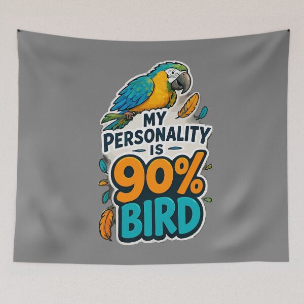 Item preview, My Personality Is 90% Bird, Funny Blue & Gold Macaw Parrot Lover designed and sold by TimerX.