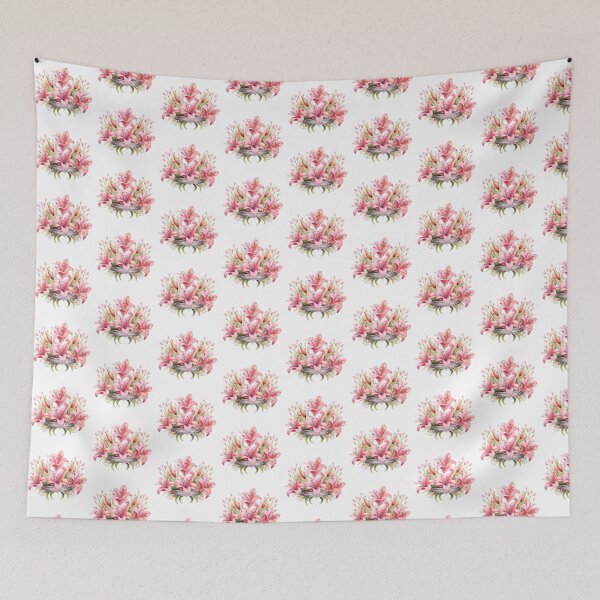 Item preview, Pink Lily Crown | Elegant Floral Aesthetic Art designed and sold by Mandayartstudio.