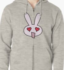Lovey Pinky Bunny Zipped Hoodie