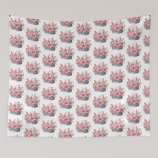 Item preview, Pink Lily Crown | Elegant Floral Aesthetic Art designed and sold by Mandayartstudio.