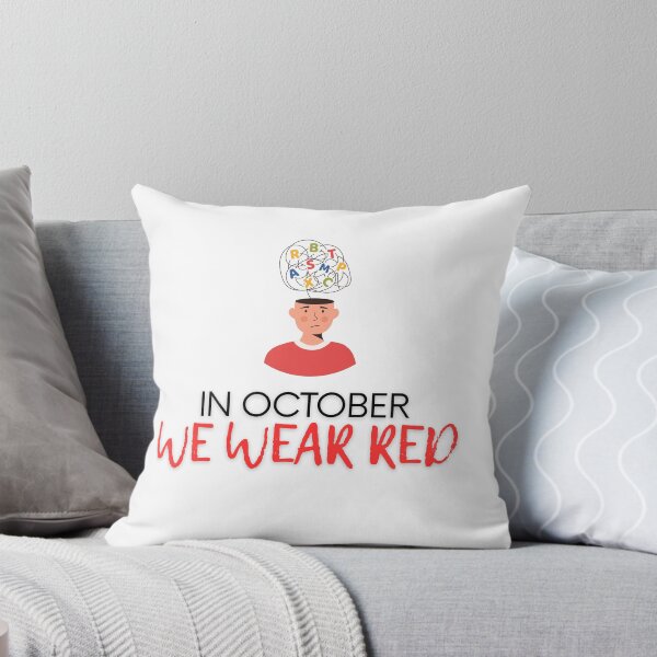 Item preview, in October We Wear Red - Dyslexia Awareness designed and sold by CutieGalore.