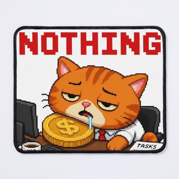 Item preview, Funny Pixel Art Orange Cat Doing My Best Meme designed and sold by blairvina9028.