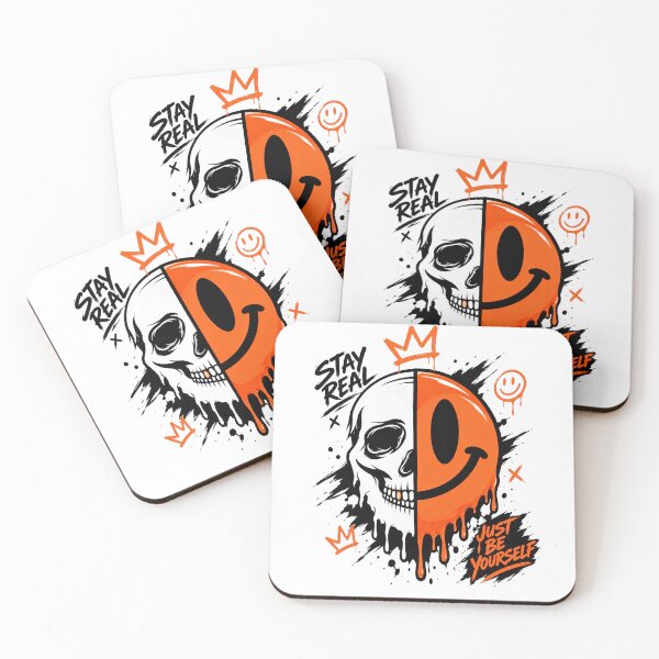 Item preview, Half Skull Half Smiley Graffiti Art designed and sold by Munib302.