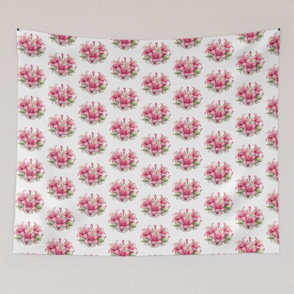 Item preview, Pink Lily Crown | Elegant Floral Aesthetic Art designed and sold by Mandayartstudio.