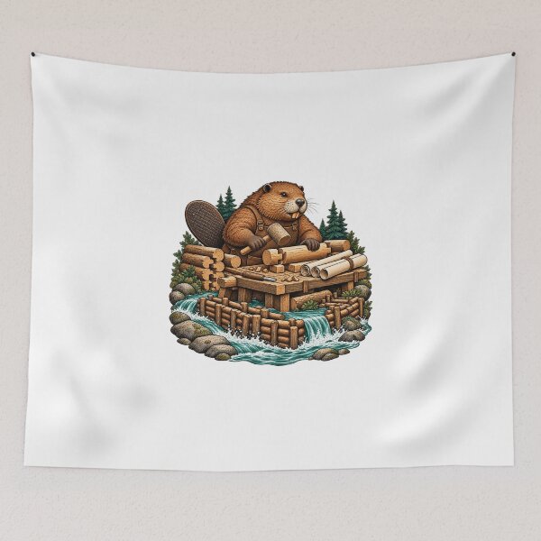Item preview, It's Just One Dam Project After Another Funny Beaver — Beaver Workshop Dam designed and sold by UrbanCanvvas.