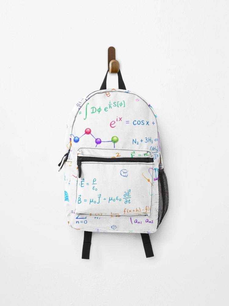 Thumbnail 1 of 3, Backpack, Colorful Formulas designed and sold by SAM-ART-PK.