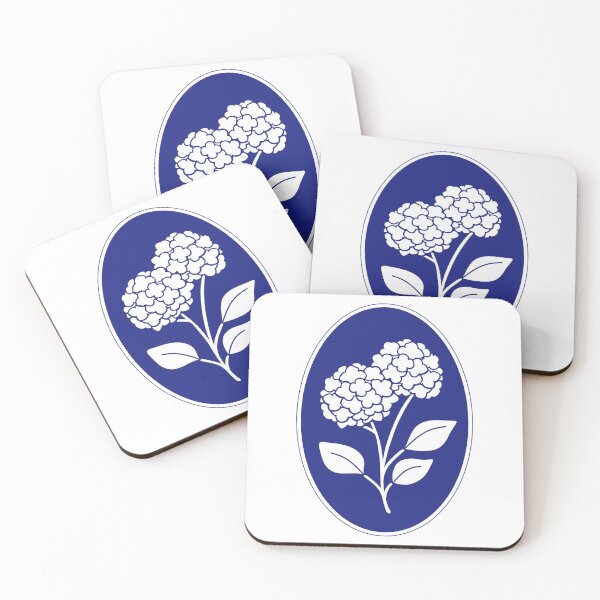 Item preview, Vintage Blue Botanical Floral Motif in Oval Frame - 17 designed and sold by ivyysophia.