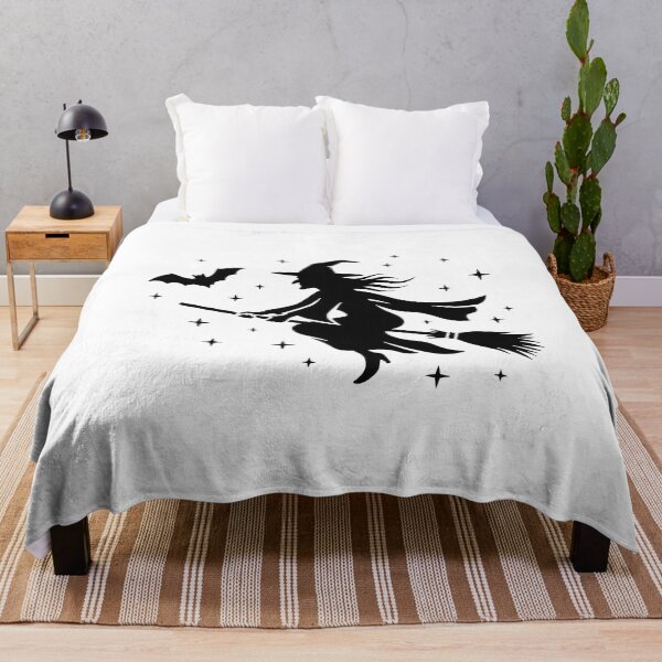 Item preview, Witch Flying Silhouette Bat Stars Halloween designed and sold by Dmo3HarkoArt.