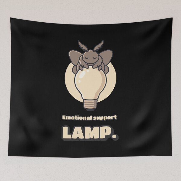 Item preview, Moth and Lamp Meme: Emotional Support Lamp designed and sold by The-Sinister.