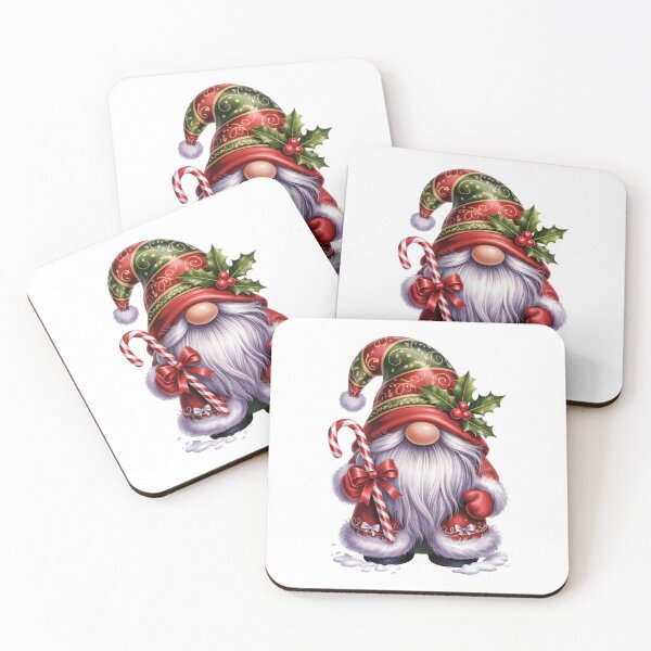 Item preview, Vintage Christmas Gnome – Holly Berry Holiday Nordic Art designed and sold by jkrphoto.
