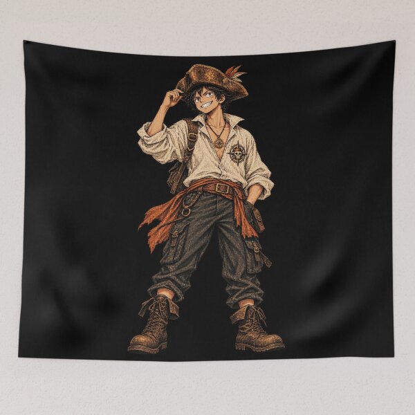 Item preview, Vintage Pirate Adventure Anime Streetwear Artwork designed and sold by irfanshikh.