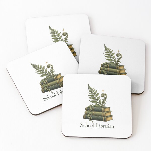 Item preview, School Librarian | Vintage Botanical Book and Fern Design | Librarian Gift designed and sold by Brackenlume Studio.