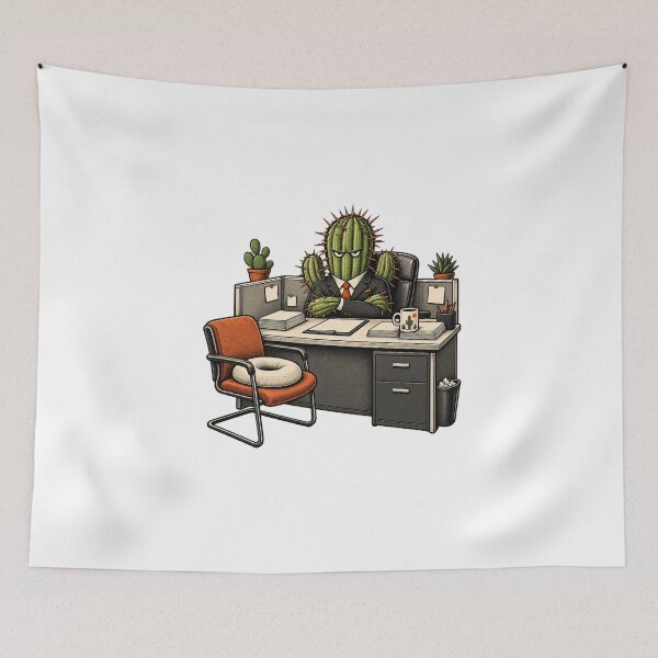 Item preview, I'm Not an Asshole I'm A Hemorrhoid I Irritate Assholes — Cactus Manager Desk designed and sold by UrbanCanvvas.