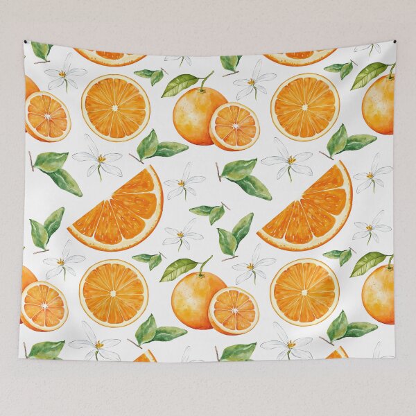 Item preview, Watercolor Orange Slices Pattern designed and sold by DILMIK..