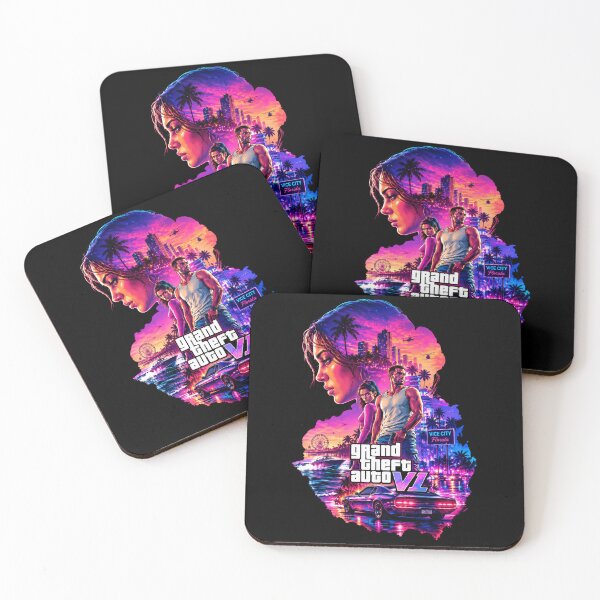 Item preview, GTA 6 Grand Theft Auto Retro Synthwave designed and sold by JaysonStone.