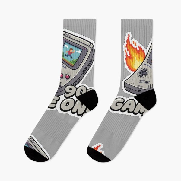 Item preview, Retro 90s Handheld Game Boy with Pixel Fire Sticker Aesthetic designed and sold by GeniusCorner.