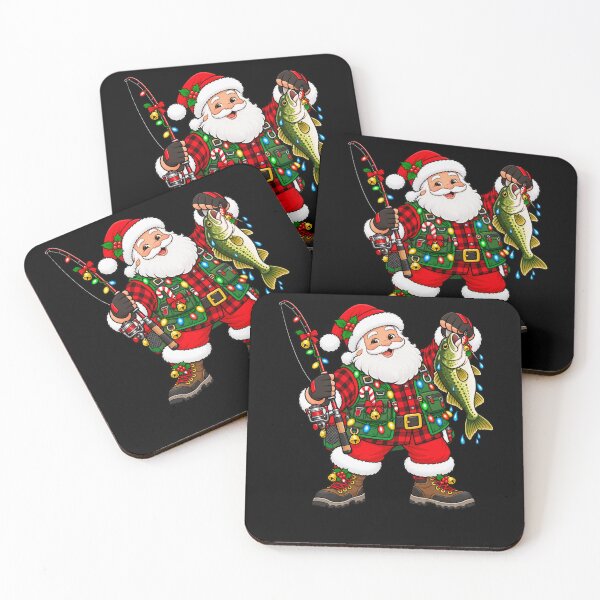 Item preview, Fishing Santa Claus With Christmas Lights and Big Catch designed and sold by hartwell-made.