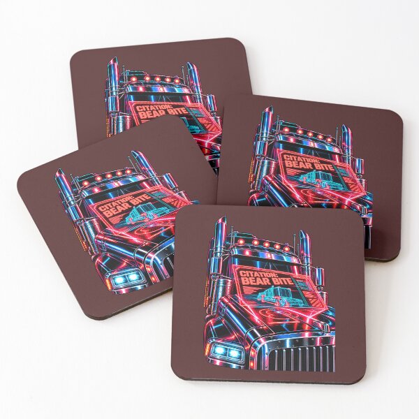 Item preview, Synthwave Trucker & Bear Bite Citation designed and sold by NomadForge.