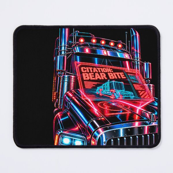 Item preview, Synthwave Trucker & Bear Bite Citation designed and sold by NomadForge.