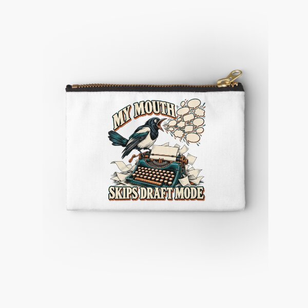 Item preview, Unfortunately I Don't Think Before I Speak — Magpie Typewriter Wordplay designed and sold by UrbanCanvvas.