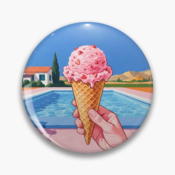 Item preview, Strawberry Ice Cream Cone Pop Art designed and sold by Home Decor Art.
