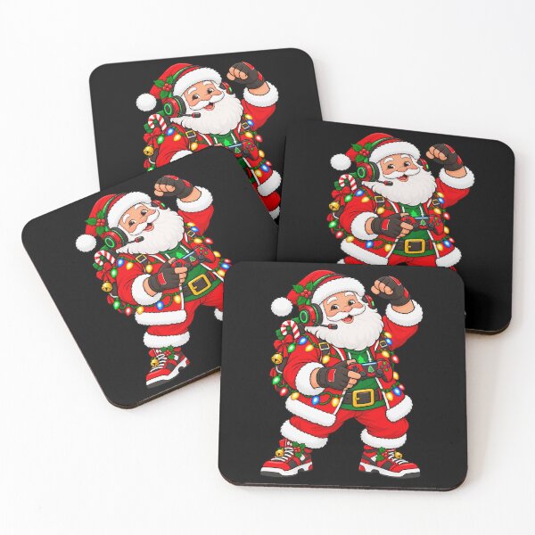 Item preview, Gamer Santa Claus Playing Video Games With Christmas Lights designed and sold by hartwell-made.