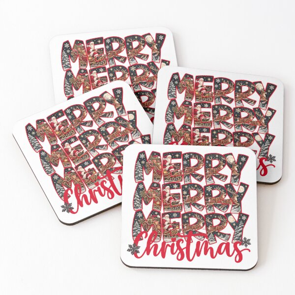 Item preview, Merry Merry Merry Christmas Santa Sleigh And Reindeer Graphic designed and sold by dartoffofo⭐⭐⭐⭐⭐.