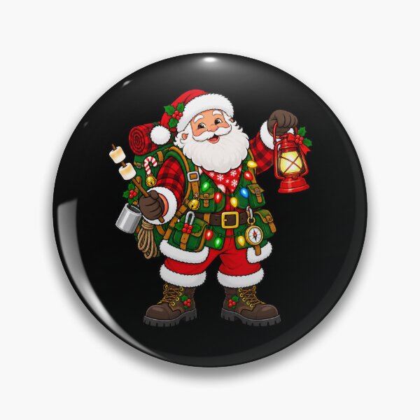 Item preview, Santa Hiking Christmas Outdoor Adventure With Festive Gear designed and sold by hartwell-made.
