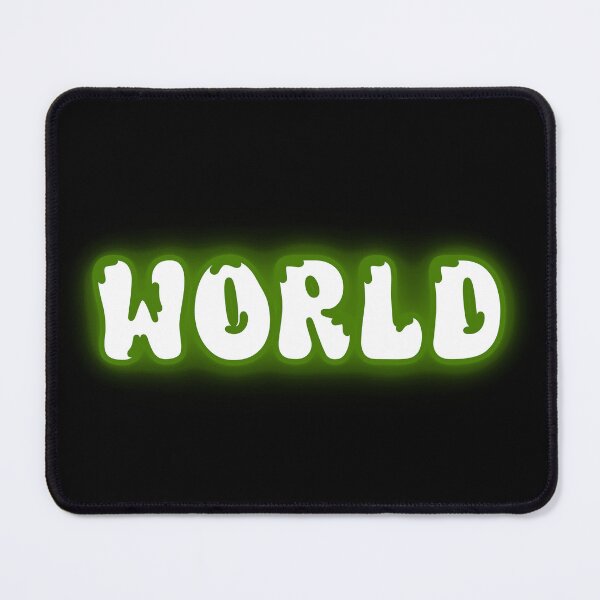 Item preview, WORLD Neon Green Glow Typography designed and sold by Detroja Typography.