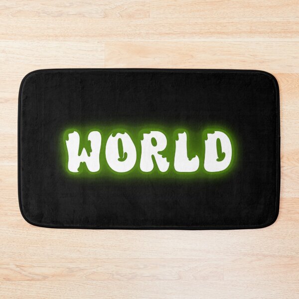 Item preview, WORLD Neon Green Glow Typography designed and sold by Detroja Typography.