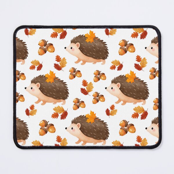 Item preview, Watercolor Hedgehog Autumn Leaves Pattern designed and sold by DILMIK..