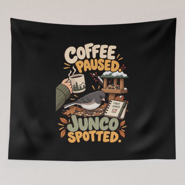 Item preview, Dark Eyed Junco Birdwatching Coffee Birder Humor designed and sold by MOTIFOLK.