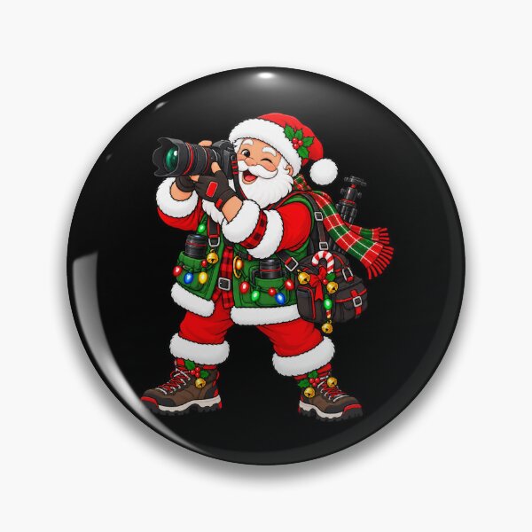 Item preview, Christmas Photographer Santa Claus With Camera and Lights designed and sold by hartwell-made.