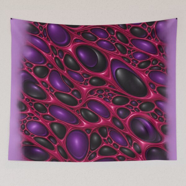 Item preview, Crimson Organic Matrix – Purple and Black Abstract Pattern designed and sold by annenambiro.