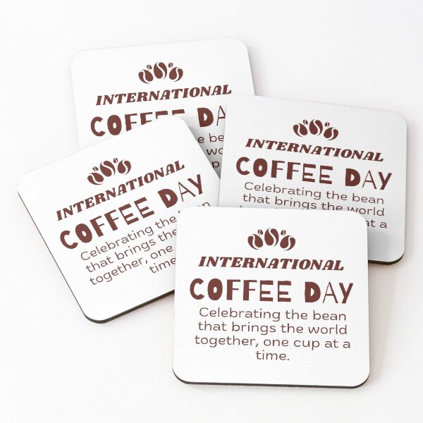 Item preview, International Coffee Day Celebrating The Bean Quote designed and sold by manexus.